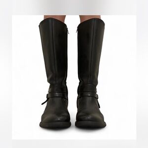 Bussola Black Leather Knee High Boots 41 (10)